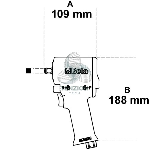 Avvitatore Pneumatico Compatto Reversibile 3/8" 515Nm