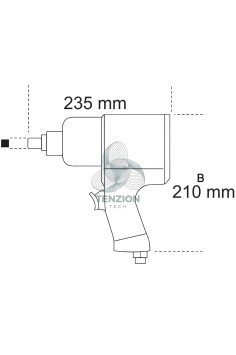 Kit Avvitatore Pneumatico Reversibile Materiale Composito Con 3 Bussole 1/2" 1750Nm 2