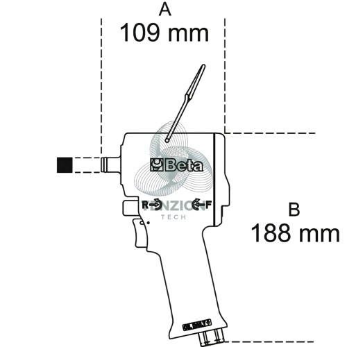 Avvitatore Pneumatico Compatto Reversibile 1/2" 770Nm