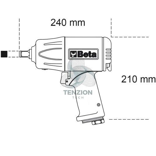 Avvitatore Pneumatico Reversibile Materiale Composito 3/4" 2100Nm