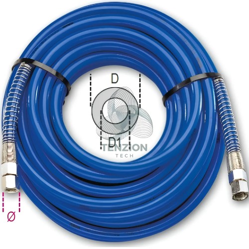 Tubo Poliuretano Retinato 95 Shore 9m 1/4" 8x12mm
