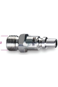 Innesto Rapido Profilo Italia Filettato Maschio Gas Cilindrico BSP 2