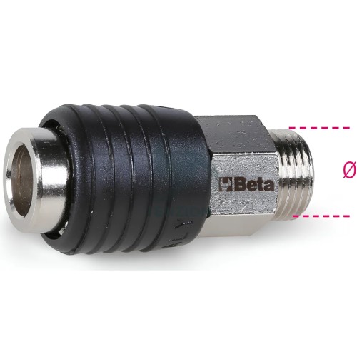 Raccordo Universale A Sfera Filettato Maschio Gas Cilindrico BSP