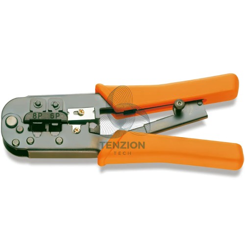 Pinza A Cricchetto Per Capicorda Telefonia Trasmissione Dati RJ11 RJ12 RJ45