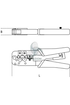Pinza A Cricchetto Per Capicorda Telefonia Trasmissione Dati RJ11 RJ12 RJ45 2