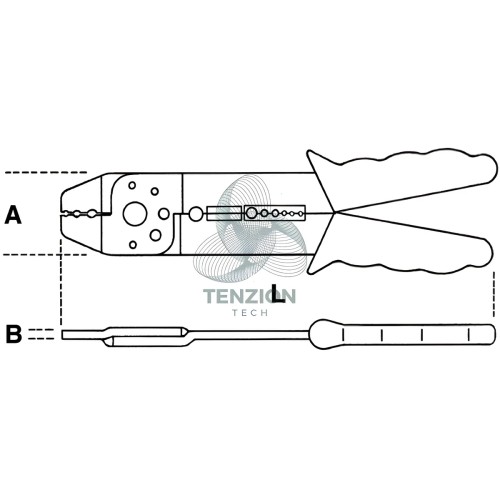 Pinza Per Capicorda Non Isolati Aperti Modello Standard 0-8mm²