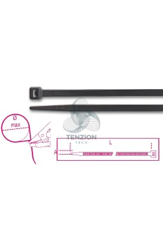 Fascette Nylon UV Resistant Colore Nero 100Pz