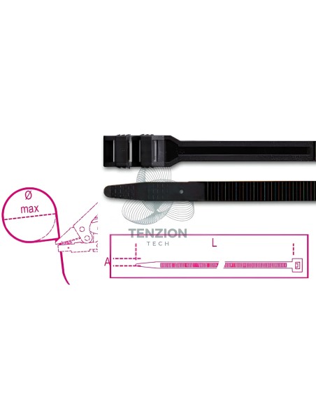 Fascette Nylon UV Resistant Colore Nero 100Pz
