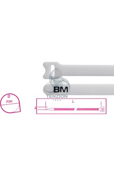 Fascette Velcro Riapribili A Strappo Colore Bianco 100Pz