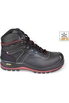Scarpe Antinfortunistiche Alte Pelle Pieno Fiore Ingrassata Idrorepellente Heavy Duty S3 HRO HI CI WR SRC