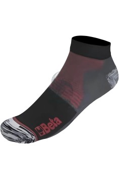 Calze Sneakers Cotone Riciclato Grigio Melange Inserti Neri Bordeaux 3 Paia