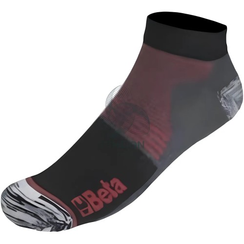 Calze Sneakers Cotone Riciclato Grigio Melange Inserti Neri Bordeaux 3 Paia