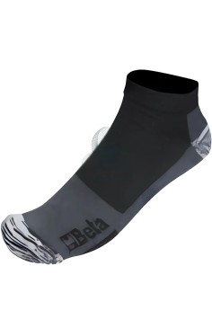 Calze Sneakers Cotone Riciclato Nere Inserti Grigi 3 Paia