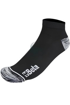 Calze Sneakers Cotone Riciclato Grigio Melange Inserti Neri 3 Paia