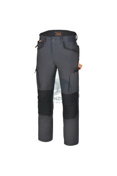 Pantalone Da Lavoro Multitasche Elasticizzato 4-Way Stretch Antracite Slim Fit