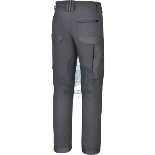 Pantalone Da Lavoro Multitasche Elasticizzato Con Graphene Grigio Slim Fit