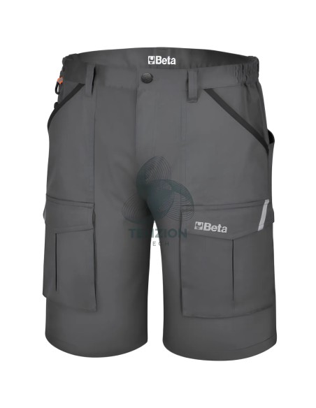 Bermuda Da Lavoro Elasticizzato Grigio