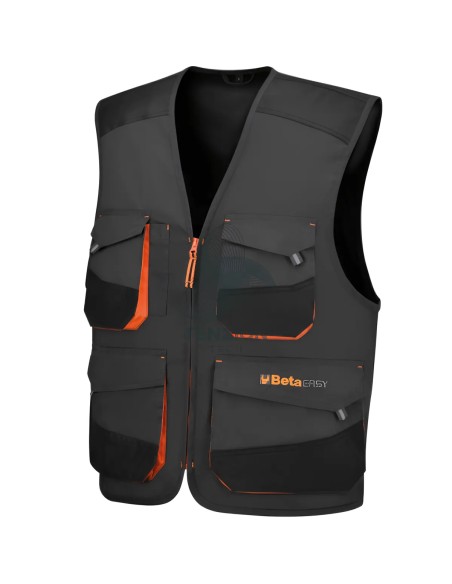 Gilet Da Lavoro T/C Canvas Grigio