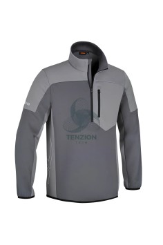 Felpa Da Lavoro Zip Corta Antracite Grigio Chiaro
