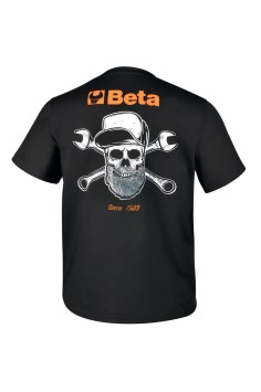 T-Shirt Da Lavoro Con Stampa Moderna Nera 2