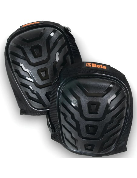 Ginocchiere Esterne Da Lavoro Con Doppia Fascia Elastica Nere 2Pz