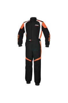 Tuta Da Lavoro Elasticizzata 4-Way Stretch Stile Racing Nero Arancione