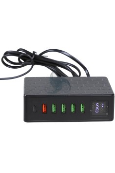 Base Di Ricarica Multipresa 6 Porte USB