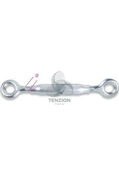 Tenditore Due Occhi Forgiato A Caldo Canaula A Tubo DIN 1478 Zincato 2