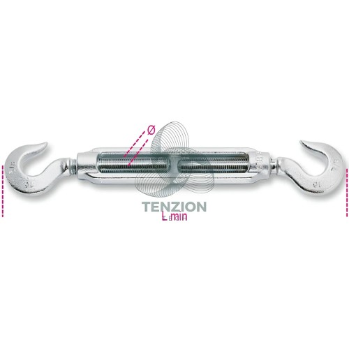 Tenditore Due Ganci Zincato