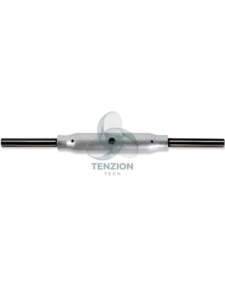 Tenditore Due Tronchi Canaula A Tubo DIN 1478 Terminale Nero Corpo Zincato