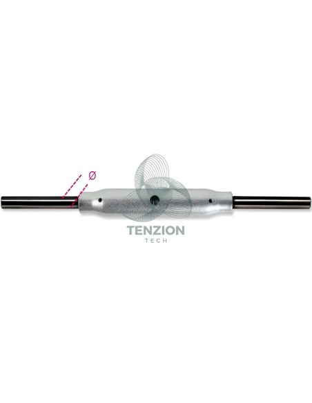 Tenditore Due Tronchi Canaula A Tubo DIN 1478 Terminale Nero Corpo Zincato