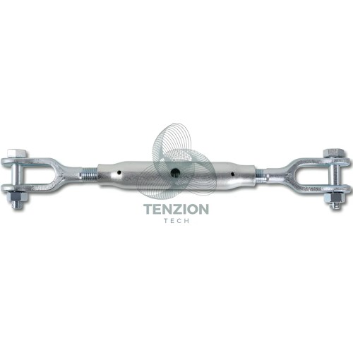 Tenditore Due Forcelle Canaula A Tubo DIN 1478 Zincato