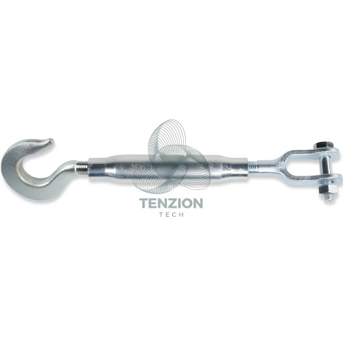 Tenditore Gancio Forcella Canaula A Tubo DIN 1478 Zincato