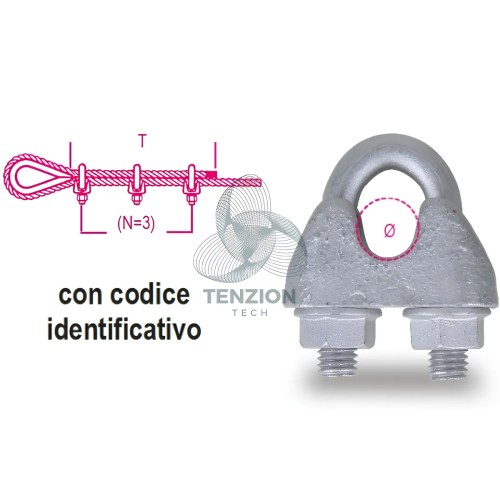 Morsetto Corpo Ghisa Malleabile Zincatura Elettrolitica