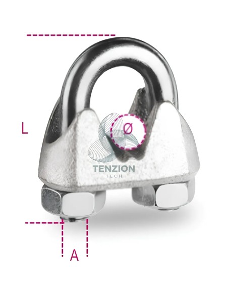 Morsetto Tipo Telecom Corpo Ghisa Malleabile Zincato A Caldo Ø8-10mm