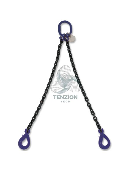 Pendente Per Sollevamento Catena 2 Bracci Ganci Self Locking Grado 10