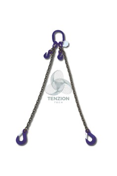 Pendente Per Sollevamento Catena 2 Bracci Ganci Accorciatori Con Sicura Grado 10