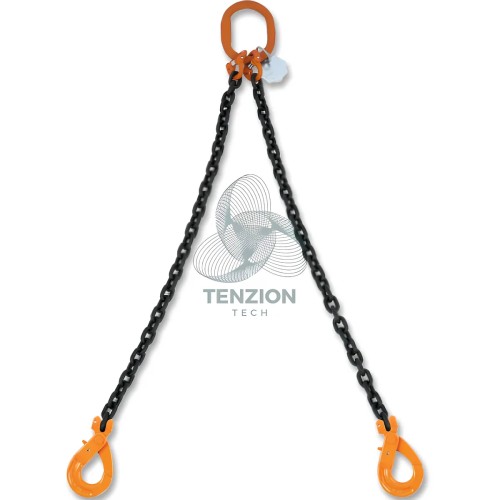 Pendente Per Sollevamento Catena 2 Bracci Ganci Self Locking Grado 8