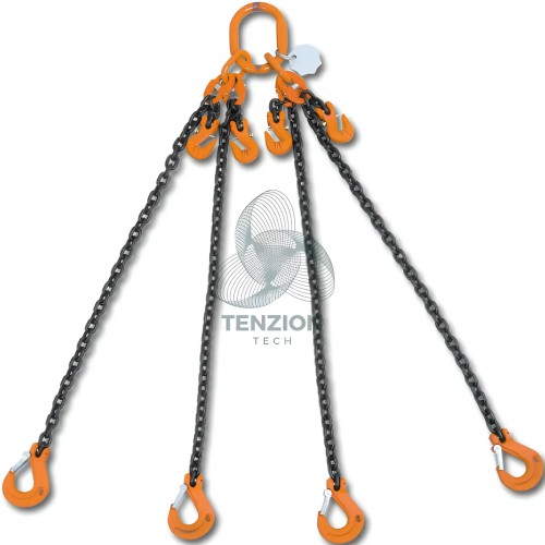Pendente Per Sollevamento Catena 4 Bracci Ganci Accorciatori Con Sicura Grado 8
