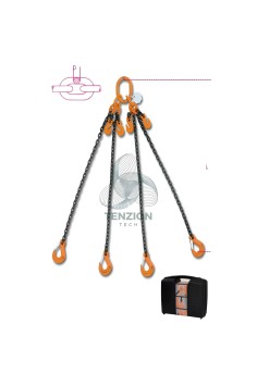 Pendente Per Sollevamento Catena 4 Bracci Ganci Accorciatori Con Sicura Grado 8 2