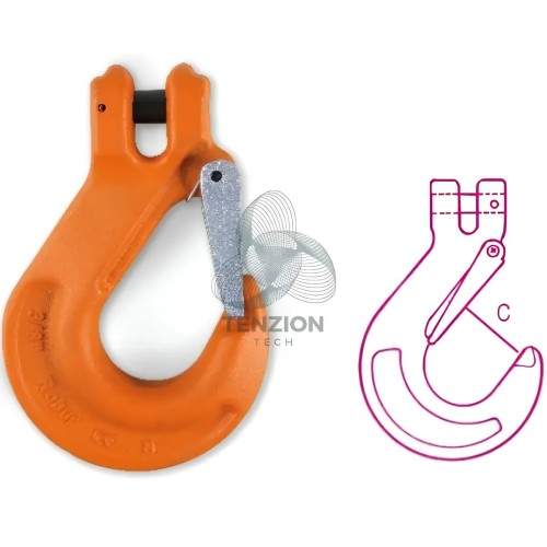 Gancio Per Sollevamento Tipo Clevis A Forcella Grado 8 Acciaio Legato Alta Resistenza