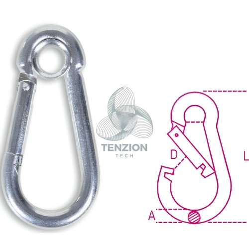 Moschettone Con Anello Per Connessioni Generiche Zincato