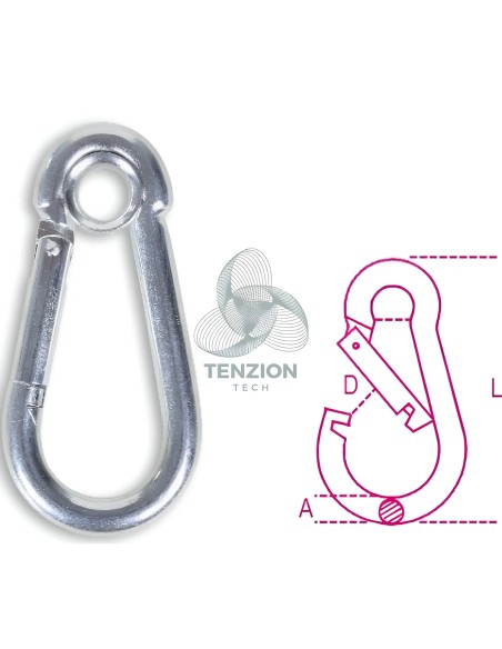 Moschettone Con Anello Per Connessioni Generiche Zincato