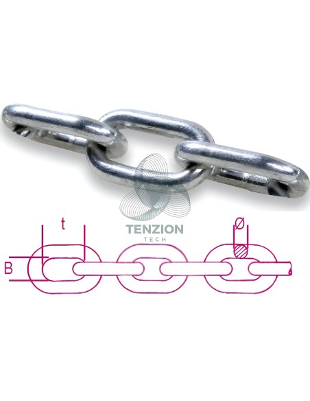 Catena A Mano Per Paranchi 8143 Al Metro Ø4,8mm