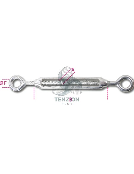 Tenditore Due Occhi Acciaio Inox AISI 316