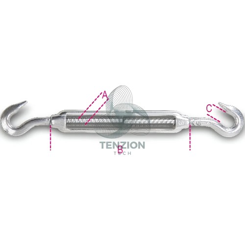 Tenditore Due Ganci Acciaio Inox AISI 316