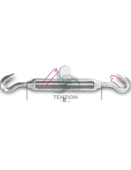 Tenditore Due Ganci Acciaio Inox AISI 316