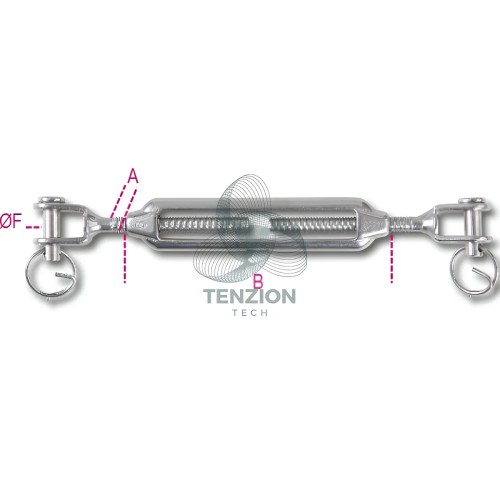 Tenditore Due Forcelle Acciaio Inox AISI 316