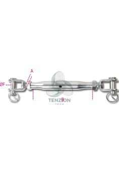 Tenditore Due Forcelle Canaula A Tubo Acciaio Inox AISI 316 2