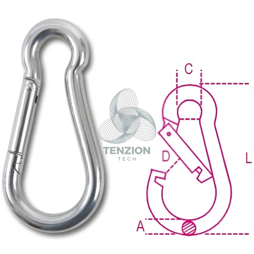 Moschettone Per Connessioni Generiche Acciaio Inox AISI 316